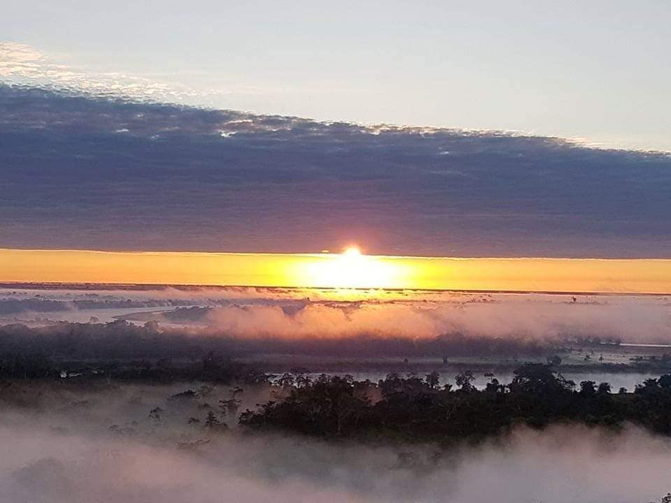 Sunrise over mist, at Ampiri.