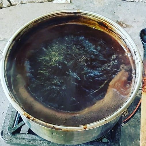 Pot of dark brew, at Ampiri.