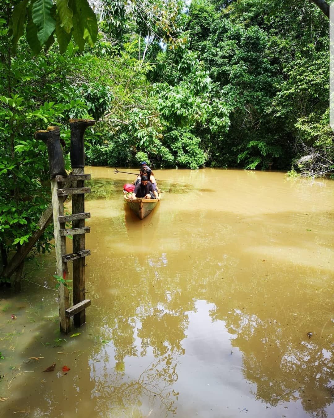 Water with small figure, at Ampiri.