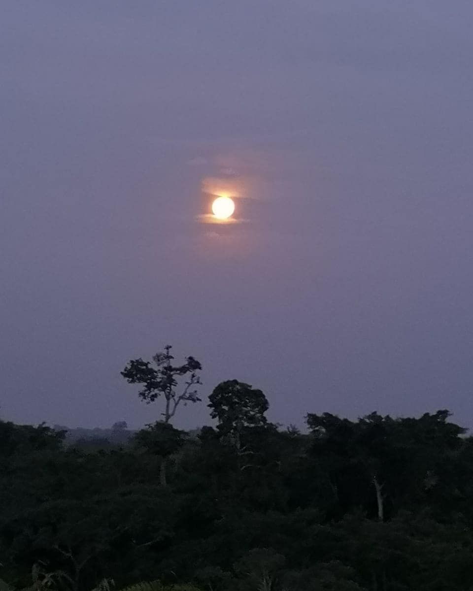 Moon at dusk, at Ampiri.