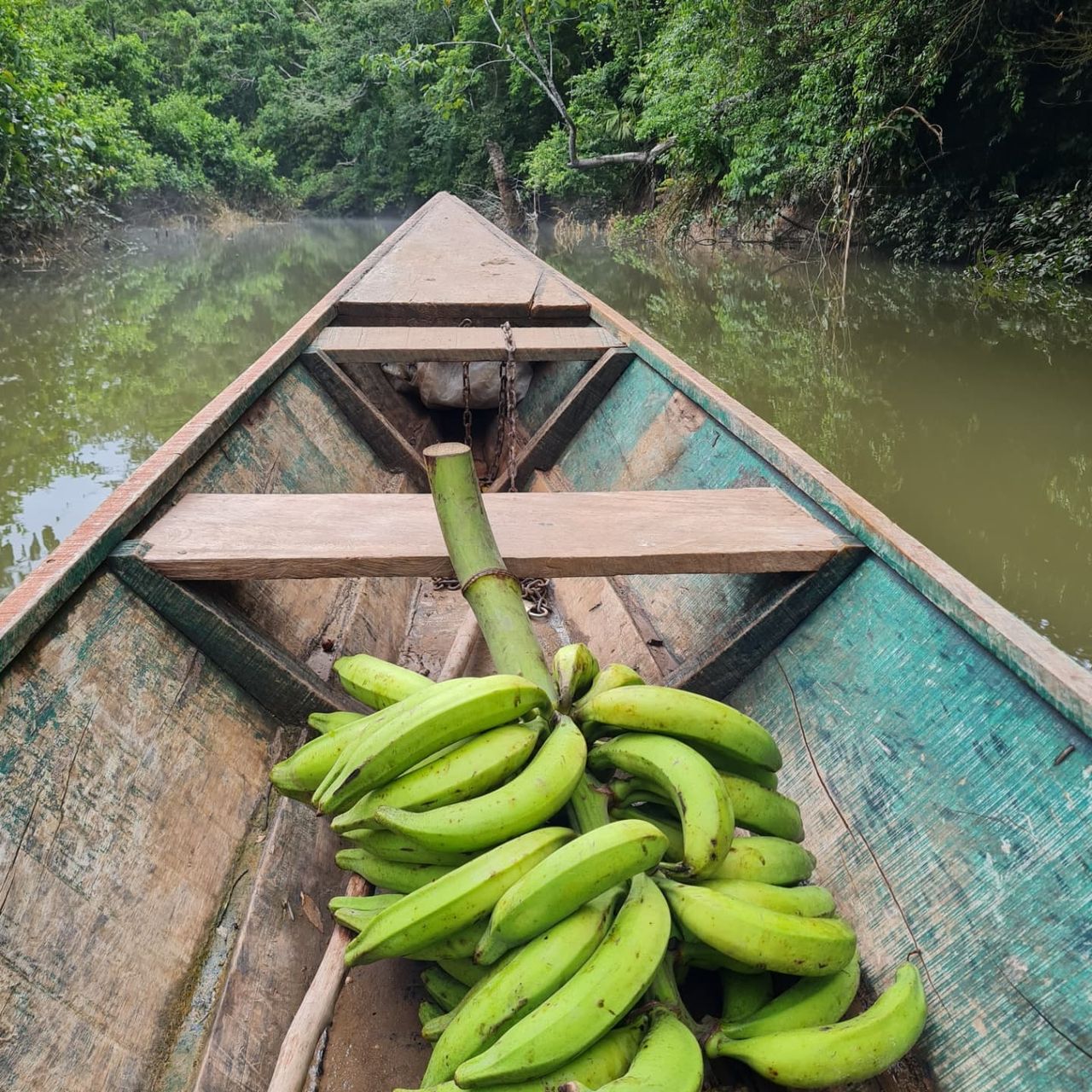 Boat with bananas, at Ampiri.
