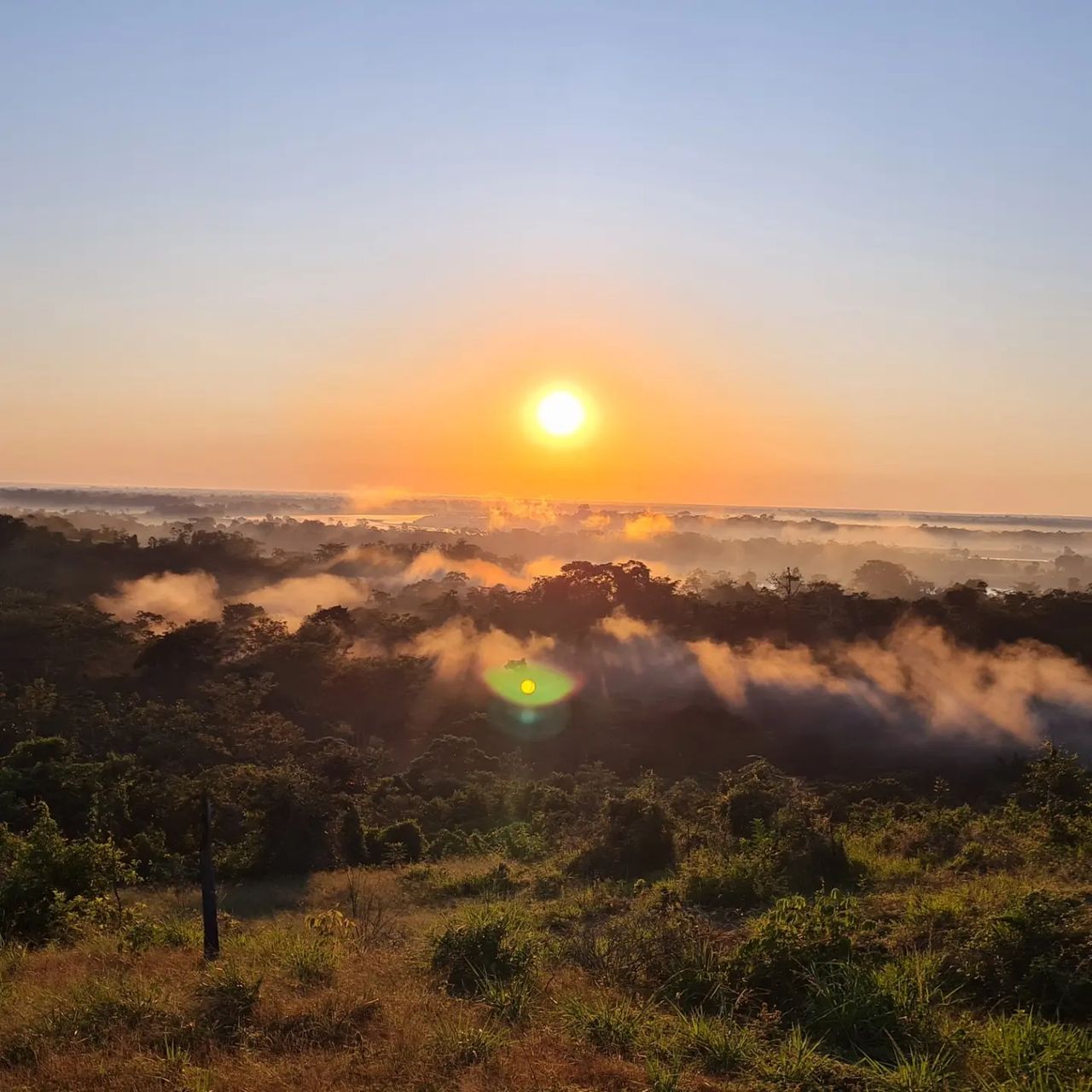 Sunset over land, at Ampiri.