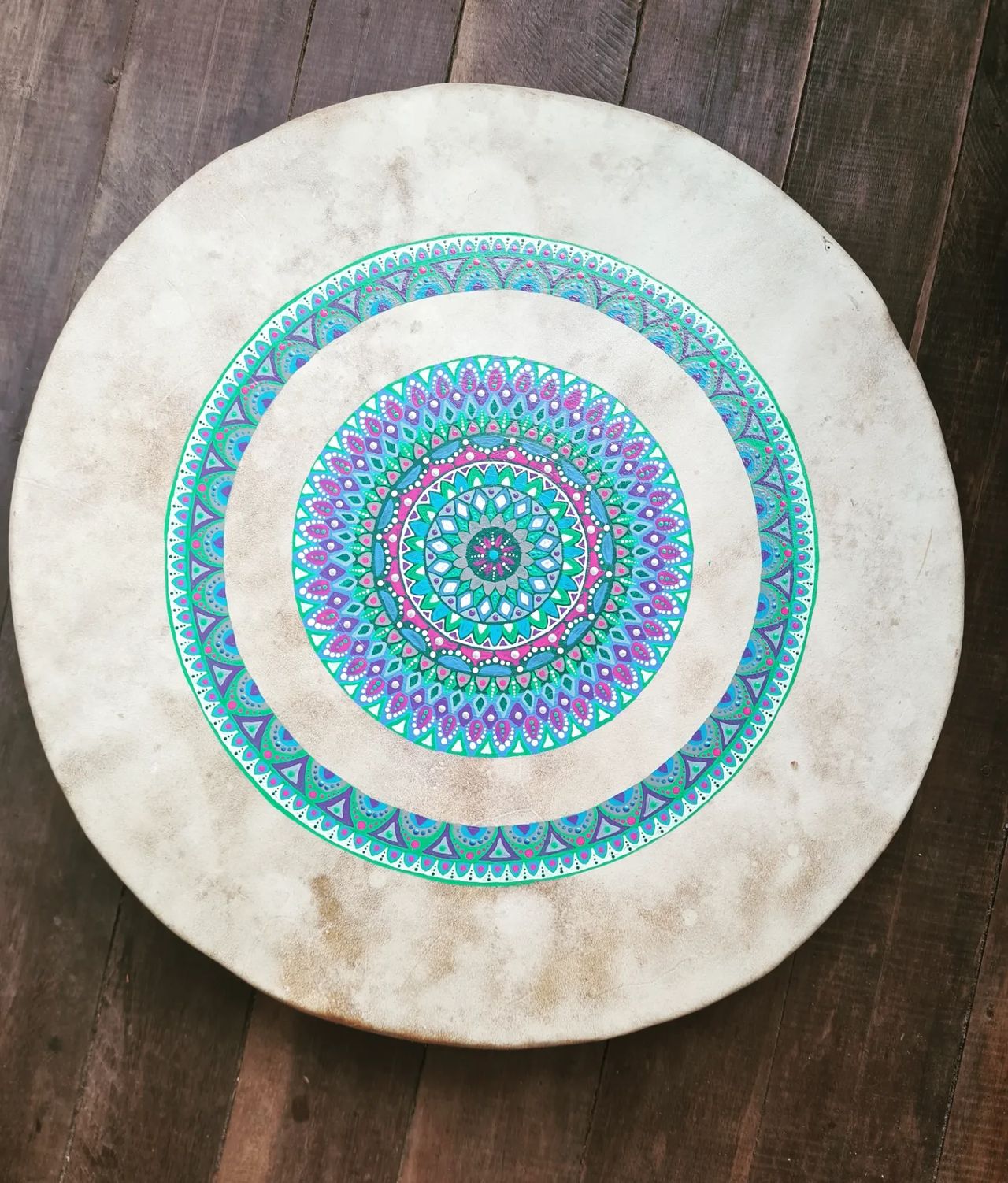 Mandala plate, at Ampiri.
