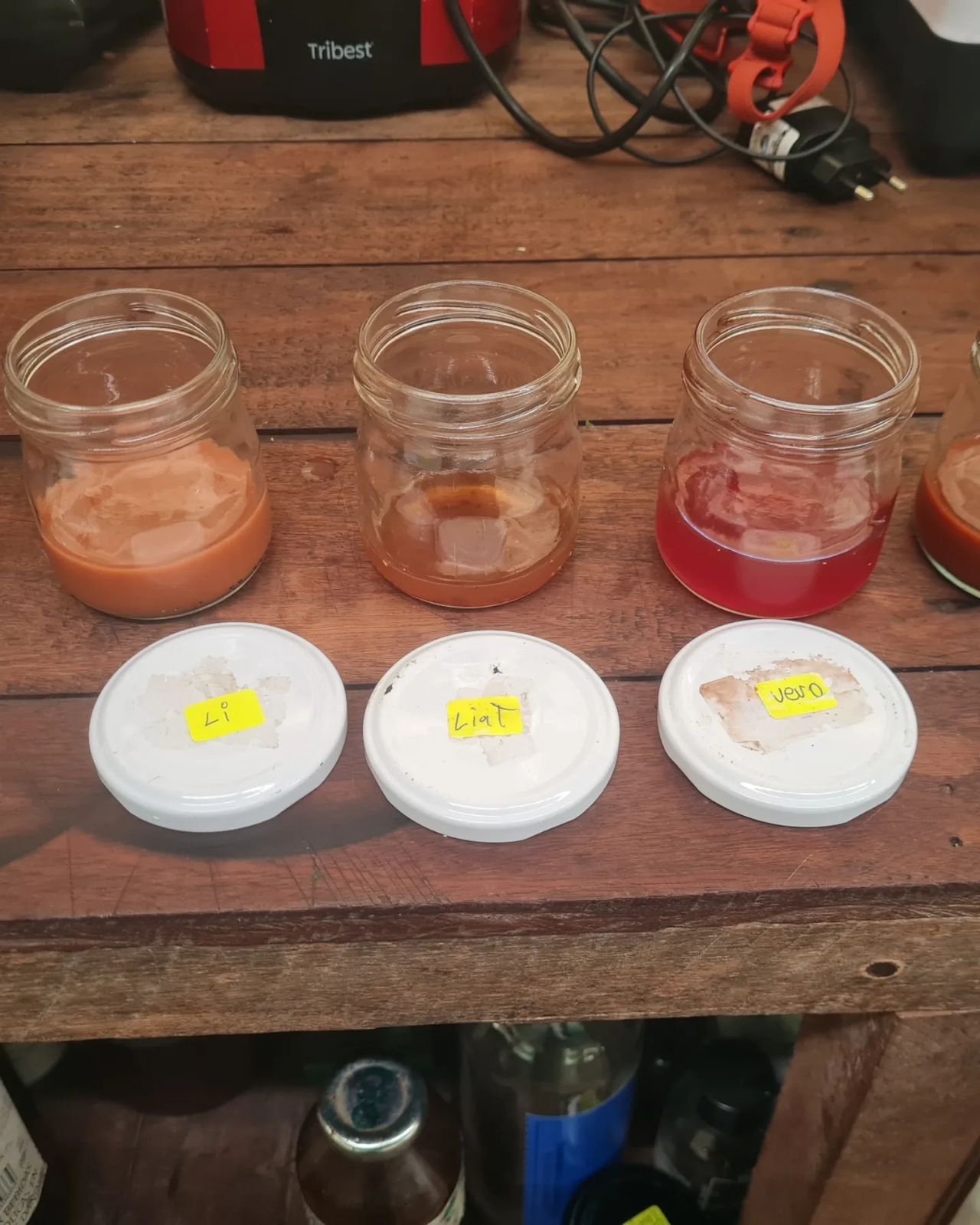 Jars with liquid, at Ampiri.